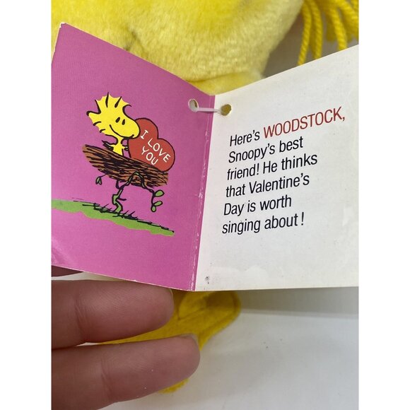 Vintage Peanuts Gang Chip Woodstock Snoopy Plush 8" Applause “I Chirp” w Tag - Picture 3 of 5